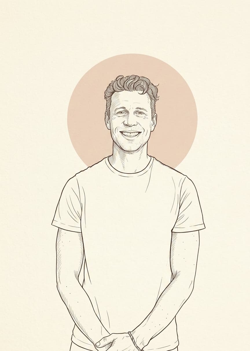 Line drawing of Anthony Cafiso